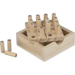 Pine wooden mini Sudoku set Kenza, brown