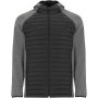 Minsk unisex hybrid insulated jacket, Solid black, Heather black