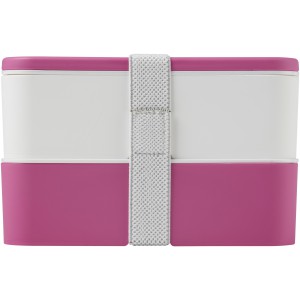 MIYO double layer lunch box, Pink, White, White (Plastic kitchen equipments)