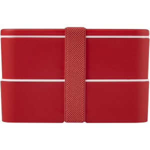 MIYO double layer lunch box, Red, Red, Red (Plastic kitchen equipments)