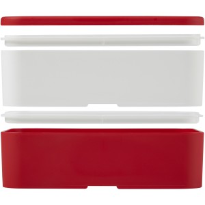 MIYO double layer lunch box, Red, White, Red (Plastic kitchen equipments)