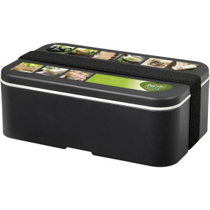 MIYO Renew single layer lunch box, Granite, Solid black (Plastic kitchen equipments)