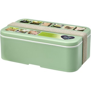 MIYO Renew single layer lunch box, Seaglass green, Pebble gr (Plastic kitchen equipments)