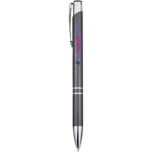 Moneta aluminium click ballpoint pen, Grey (Metallic pen)