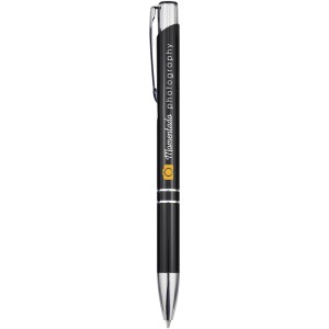 Moneta aluminum click ballpoint pen, black (Metallic pen)