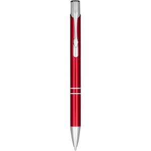 Moneta anodized aluminium click ballpoint pen- Black Ink, Re (Metallic pen)