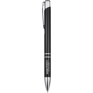 Moneta recycled aluminium ballpoint pen, Black (Metallic pen)