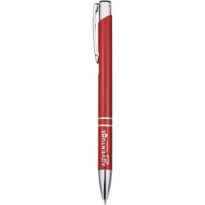 Moneta recycled aluminium ballpoint pen (blue ink), Red (Metallic pen)