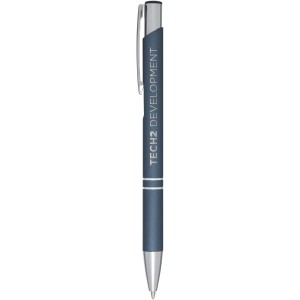 Moneta soft touch ballpoint pen, Hale Blue (Metallic pen)