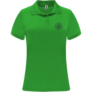 Monzha short sleeve women's sports polo, Green Fern (Polo short, mixed fiber, synthetic)