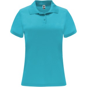 Monzha short sleeve women's sports polo, Turquois (Polo short, mixed fiber, synthetic)