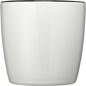Aztec 340 ml ceramic mug, White, solid black (Mugs)