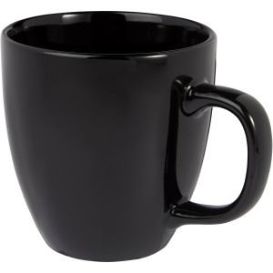 Moni 430 ml ceramic mug, Solid black (Mugs)