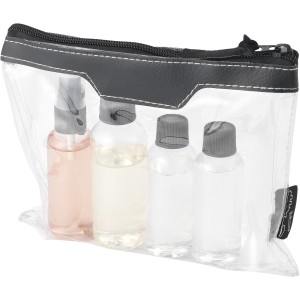 Munich airline approved travel bottle set, solid black (Travel items)