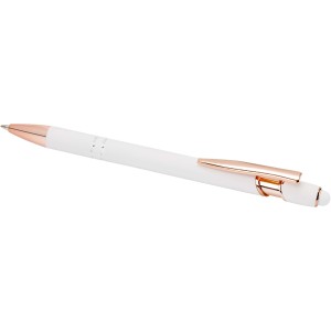 Nanna ballpoint pen with rose gold finish (black ink), White (Metallic pen)