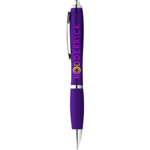 Nash ballpoint pen with coloured barrel and grip, Purple (Plastic pen)