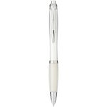 Nash ballpoint pen with coloured barrel and grip, White (10639900)