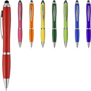 Nash coloured stylus ballpoint pen, Orange (Plastic pen)