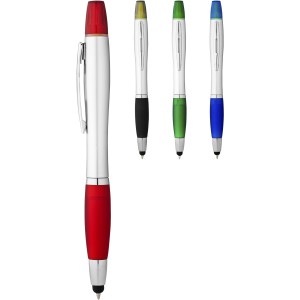 Nash stylus ballpoint pen and highlighter, Green (Multi-colored, multi-functional pen)