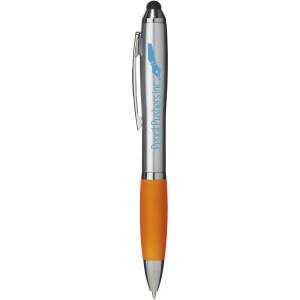 Nash stylus ballpoint with coloured grip, Orange (Plastic pen)