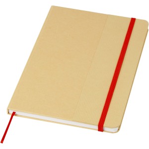 Nelida A5 recycled cardboard hard cover notebook, Red (Notebooks)