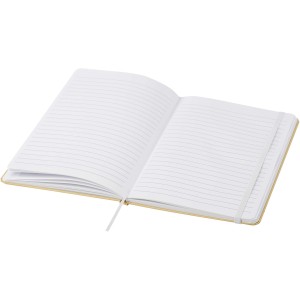 Nelida A5 recycled cardboard hard cover notebook, White (Notebooks)