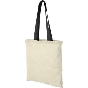 Nevada 100 g/m2 cotton tote bag with coloured handles, Natur (cotton bag)