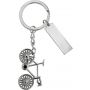 Nickel plated key holder Sullivan, silver