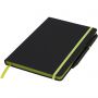 Noir Edge medium notebook, solid black,Lime