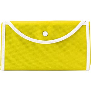 Nonwoven (80 g/m2) foldable shopping bag Francesca, yellow (Shopping bags)