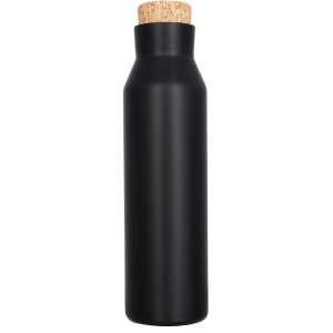 Norse copper vacuum insulated bottle with cork, solid black (Thermos)