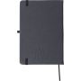Recycled leather notebook (A5) Gianna, black