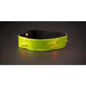 Nylon (500D) and PVC reflective strap with lights Anni, yell (Reflective items)