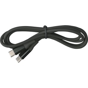 Charging cable Jacob, Nylon, USB-C, black