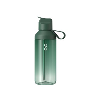 Ocean Bottle GO Clear 710 ml water bottle, Forest green