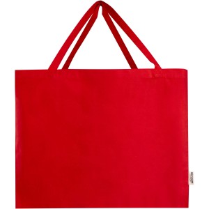 Odessa 220 g/m2 GRS recycled cotton large tote bag, Red (Shopping bags)