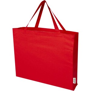 Odessa 220 g/m2 GRS recycled cotton large tote bag, Red (Shopping bags)