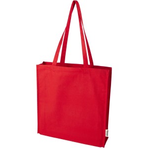 Odisha 180 g/m2 OCS organic full gusset tote bag 14L, Red