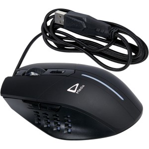 Gleam RGB gaming mouse, Solid black (Office desk equipment)