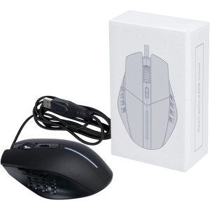 Gleam RGB gaming mouse, Solid black (Office desk equipment)