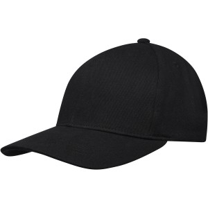 Opal 6 panel Aware recycled cap, Solid black (Hats)