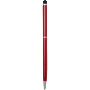 Ore aluminium ballpoint pen with stylus (blue ink), Red (Metallic pen)