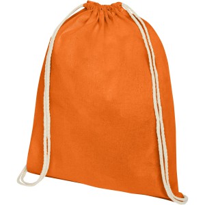 Oregon cotton drawstring backpack, Orange (Backpacks)