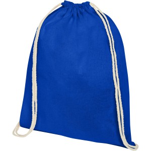 Oregon cotton drawstring backpack, Royal blue (Backpacks)