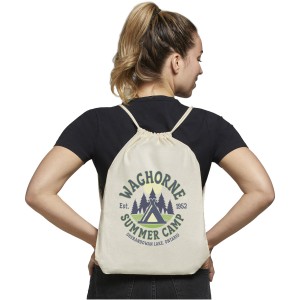 Oregon cotton drawstring backpack, solid black (Backpacks)