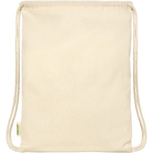 Orissa 100 g/m2 GOTS organic cotton drawstring backpack, natural (Backpacks)