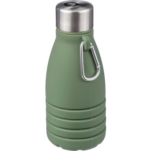 Silicone foldable drinking bottle 550 ml Erin, green