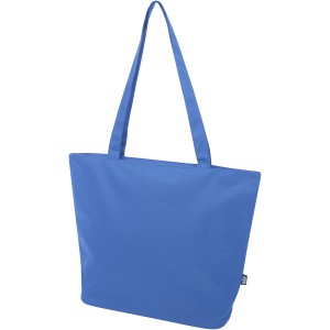 Panama GRS recycled zippered tote bag 20L, Royal blue (Shopping bags)