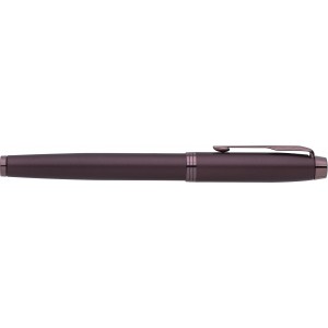 Parker IM Monochrome PVD rollerball, burgundy (Metallic pen)