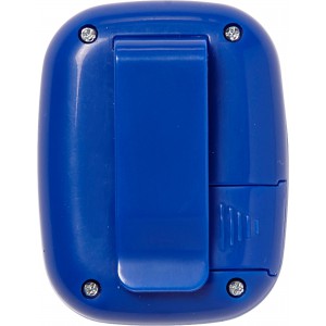 Plastic pedometer with a step counter., cobalt blue (Sports equipment)